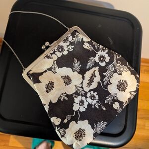 Floral Black and Cream Women's Bag